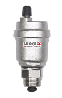 Odpowietrznik automatyczny pionowy Compact, z zaworem stopowym 1/2”