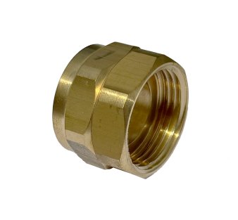 Łącznik mosiężny z nakrętkami 1'' x 1''